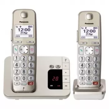 DECT telefons Panasonic KX-TGE262GN ar divām bezvadu klausulēm un atbildētāju
