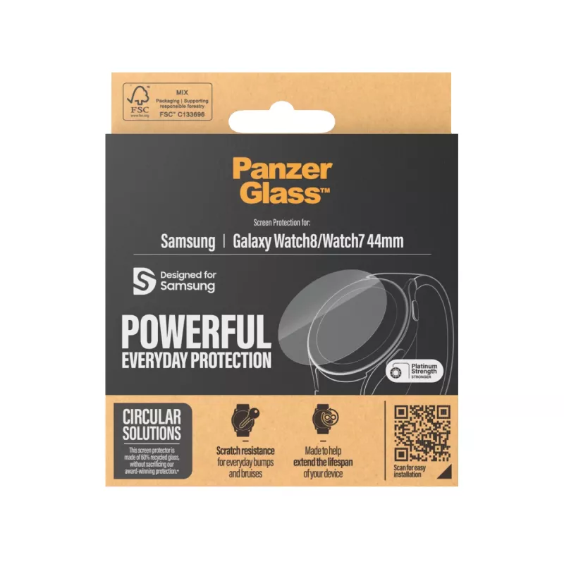 PanzerGlass® Ekrāna aizsargs Samsung Galaxy Watch8 | Watch7 44mm Ultra-Wide Fit