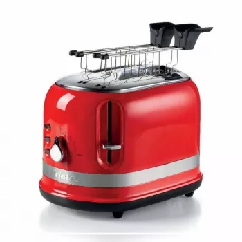 Ariete 149 Toaster ar knaiblēm 2 maizes šķēlēm - Automātiska izmešana - Atkausēšana - 6 grauzdēšanas pakāpes - 800 W - Modern Line - Sarkans