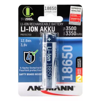 Akumulators Ansmann 1307-0001 Li-Ion 18650 3.6V 3500mAh