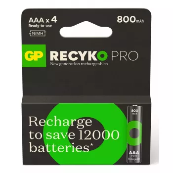 GP Batteries ReCyko Pro GPRCP80AAA174C4 AAA NiMH uzlādējama baterija 14g