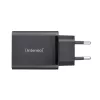Strāvas adapteris Intenso W65ACC ar USB-C un USB-A portiem, melns