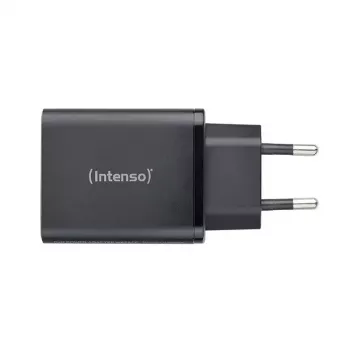 Strāvas adapteris Intenso W65ACC ar USB-C un USB-A portiem, melns