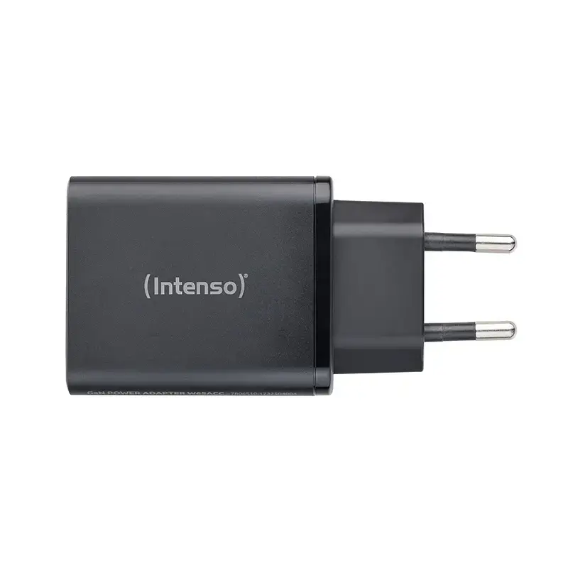 Strāvas adapteris Intenso W65ACC ar USB-C un USB-A portiem, melns