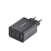 Strāvas adapteris Intenso W65ACC ar USB-C un USB-A portiem, melns