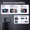 Strāvas adapteris Intenso W65ACC ar USB-C un USB-A portiem, melns