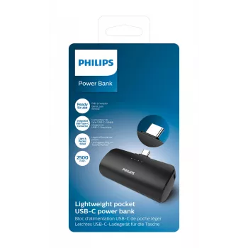 Philips DLP2510C/03 bezvadu lādētājs, 2500 mAh, melns