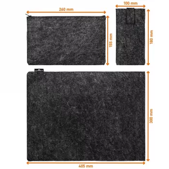 Sleeve maciņš Durable Effect 41,7 cm 16,4 collas Antracīts 2 priekšējās kabatas