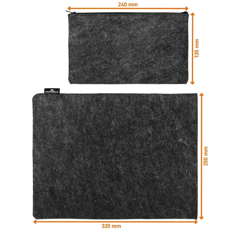 Sleeve maciņš Durable Effect 33 cm 13 collu Antracīts 1 priekšējā kabata vienkrāsains