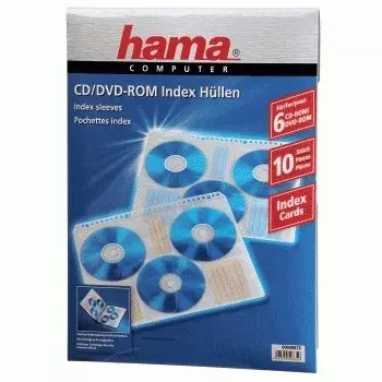 Hama CD-ROM indeksējošās uzmavas 60 diskiem Caurspīdīgas
