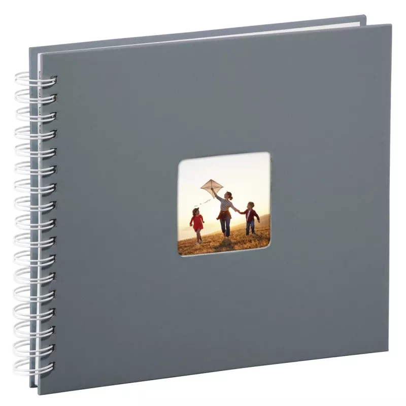 Hama Fine Art fotoalbums Pelēks 100 lapas 10x15 cm spirāles iesējums