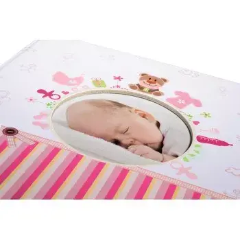 Hama Moni fotoalbums Rozā, Balts 200 lapas 10 x 15