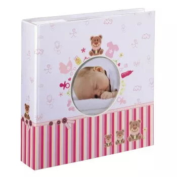 Hama Moni fotoalbums Rozā, Balts 200 lapas 10 x 15
