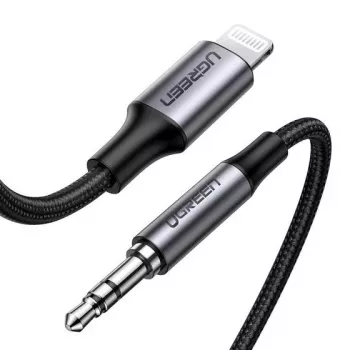 Ugreen 70509 mobilā telefona kabelis Sudrabs 1 m 3.5mm Lightning