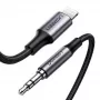 Ugreen 70509 mobilā telefona kabelis Sudrabs 1 m 3.5mm Lightning