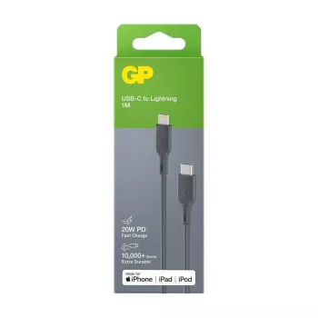Kabelis GP Batteries CL1P 1m Pelēks Lightning USB-C