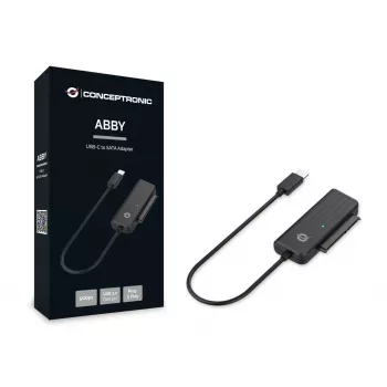 Conceptronic ABBY USB-C uz SATA adapter, melns