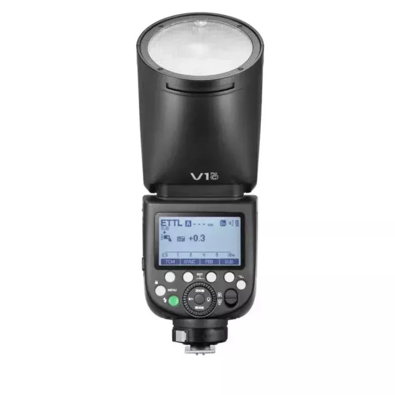 Godox V1Pro TTL Li-ion apaļgalvas zibspuldze Fuji 1,5 s pārlādēšanās laiks