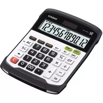 Finanšu kalkulators Casio WD-320MT galddators 12 cipari melns balts