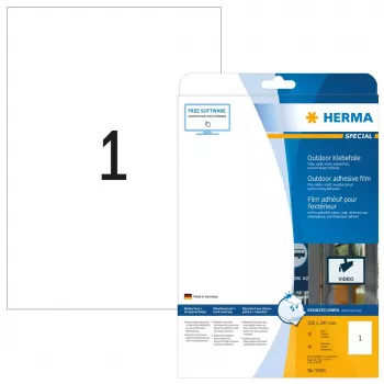 Pašlīmējošā printera etiķete HERMA Labels A4 āra plēve 210x297 mm