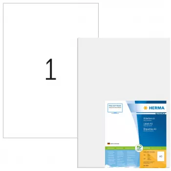 HERMA Premium A3 uzlīmes 8692 297x420 mm balts matēts papīrs