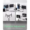 Monitoru statīvs icybox 61085 diviem monitoriem ar galda stiprinājumu — divu roku galda monitoru statīvs