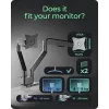 Monitoru statīvs icybox 61085 diviem monitoriem ar galda stiprinājumu — divu roku galda monitoru statīvs
