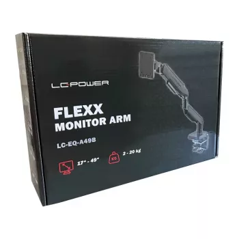 Monitora stiprinājums LC-Power LC-EQ-A49B 124.5 cm Melns Skavas 20 kg