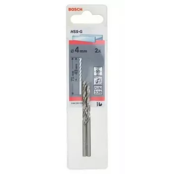 Bosch metāla urbis HSS-G DIN 338 4 mm 2 gab.