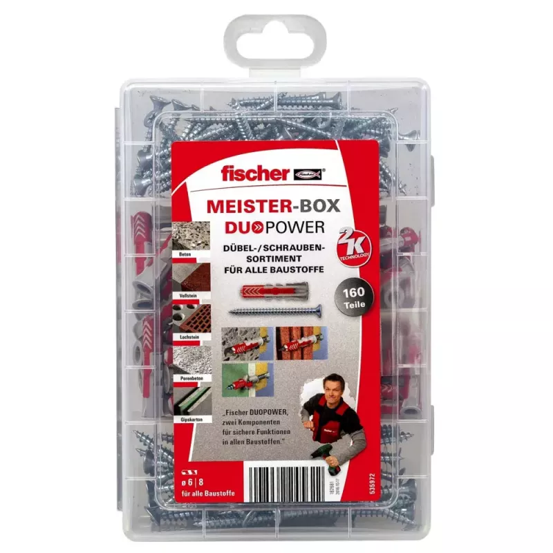 Enkuru komplekts Fischer MEISTER-BOX DUOPOWER ar skrūvēm