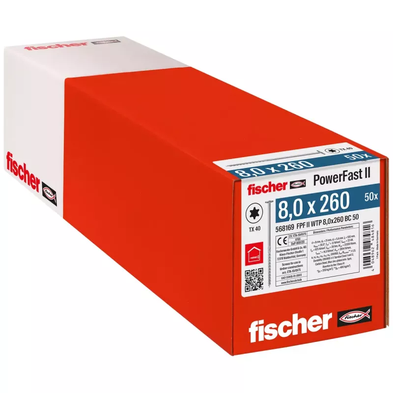 Skrūve/koksne Fischer 568169 50 gab.
