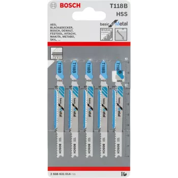 Finiera zāģa asmens Bosch T 118 B HSS tērauds 5 gab.