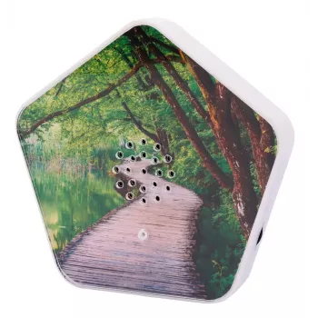Skaņu mašīna Olympia Sounds of Nature, balta, kompakti izmēri 135×30×130 mm