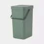 Brabantia 129827 16L taisnstūra plastmasas zaļš atkritumu spainis