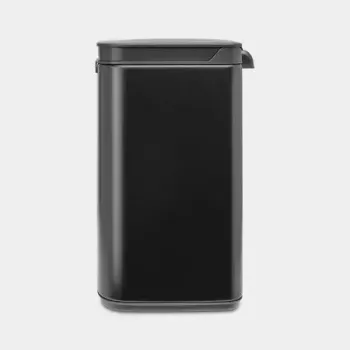 Atkritumu tvertne Brabantia Bo 4 L taisnstūra, tērauda korpuss, melna, 200×172×272 mm