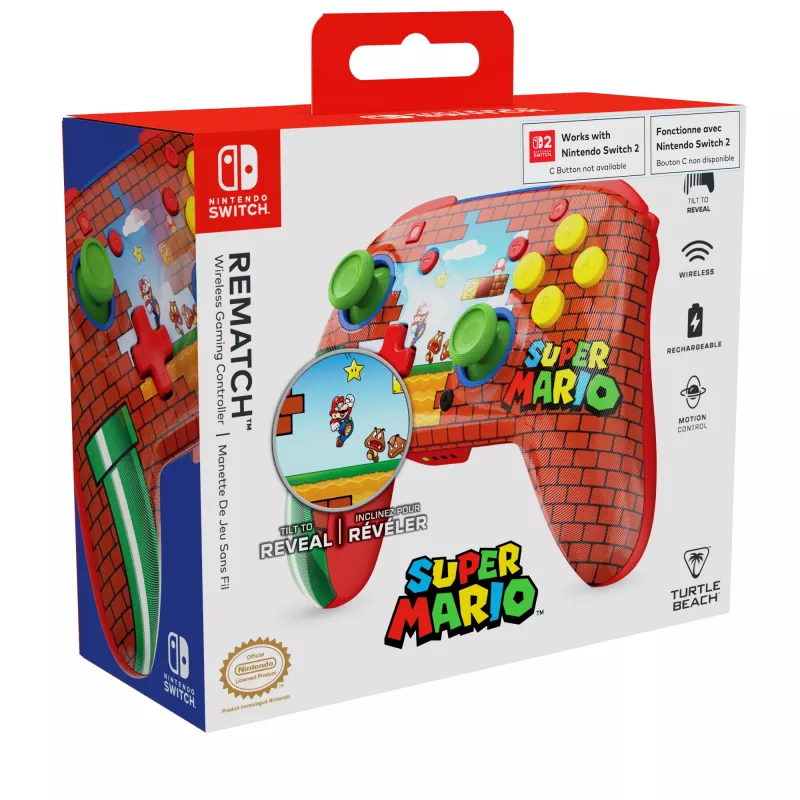 Turtle Beach Rematch bezvadu kontrolieris Nintendo Switch, Mario Bricks Reveal