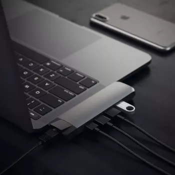 Satechi ST-TCPHEM Thunderbolt 3 dokstacija klēpjdatoram, pelēka