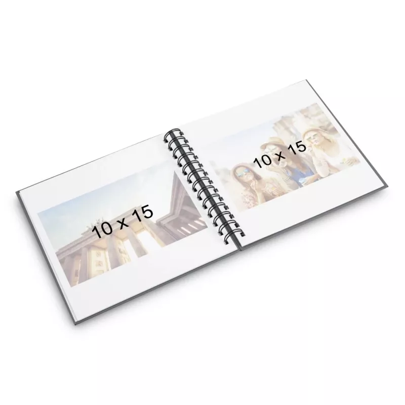Hama Fine Art fotoalbums Melns 30 lapas 14 x 14 cm Spirāles iesējums