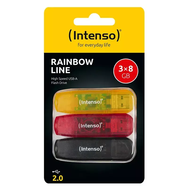 USB zibatmiņa Intenso 8GB USB-A 2.0 Rainbow Line