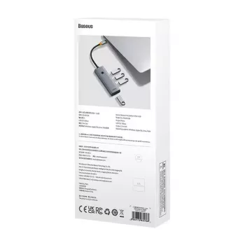 Baseus 4in1 Hub UltraJoy USB-C uz USB 3.0 Pelēks