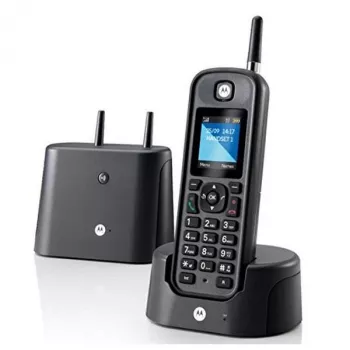 DECT telefons Motorola O201 ar zvanītāja ID, melns, bezvadu klausule