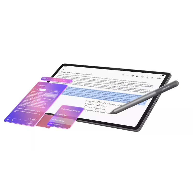 Planšetdators Lenovo Idea Tab Plus, 12.1 collu, Mediatek Dimensity 6400, 256 GB, 8 GB RAM, Wi-Fi 5, Android 15, Pelēks