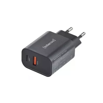 Strāvas adapteris Intenso W30AC 30W USB-A USB-C Melns