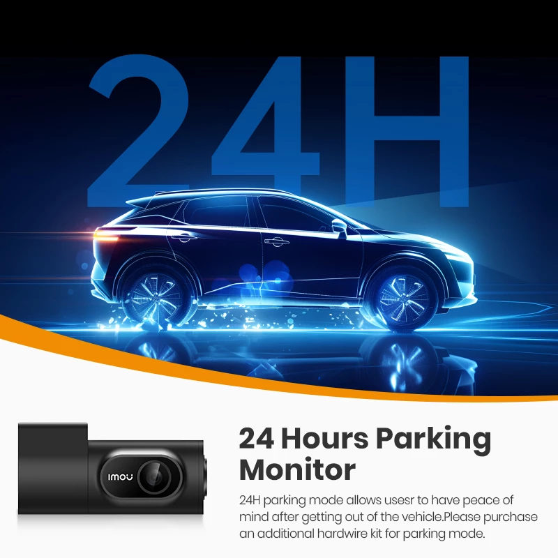 Imou T800 4K Ultra HD Wi-Fi DC melna auto reģistrators