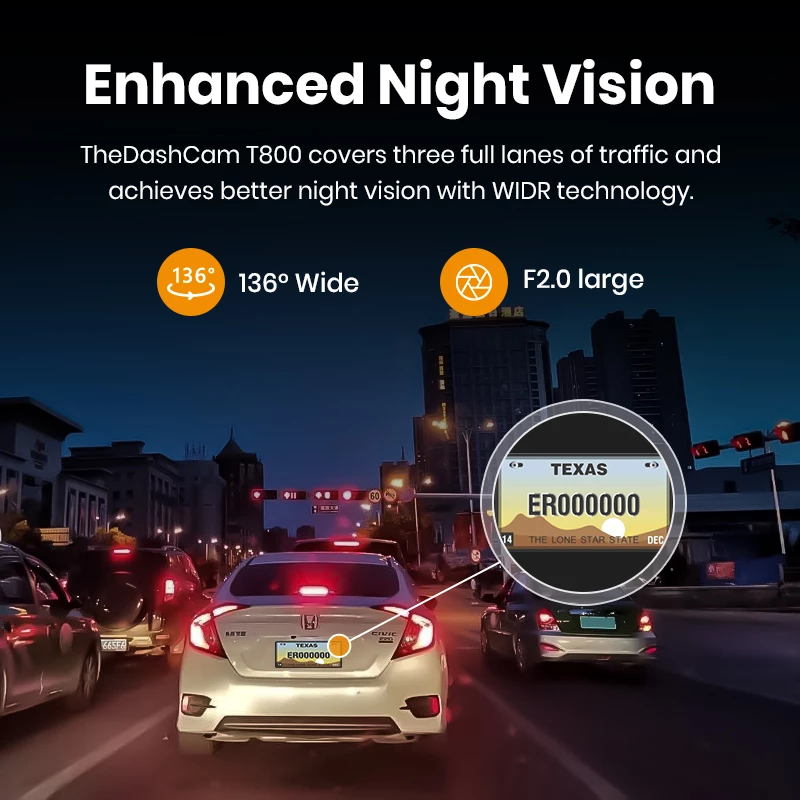 Imou T800 4K Ultra HD Wi-Fi DC melna auto reģistrators