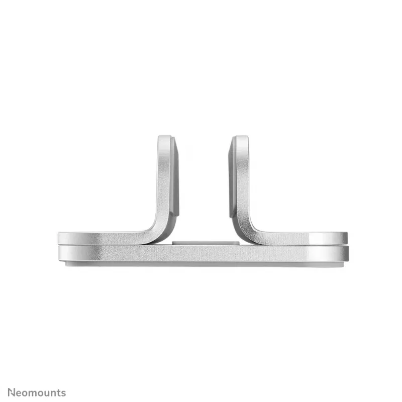 Neomounts NSLS300SILVER vertikāls portatīvā datora turētājs, 11–17 collas, līdz 5 kg, alumīnijs, augstuma regulēšana 42 mm, platuma regulēšana 150 mm, dziļuma regulēšana 92 mm, sudraba krāsas