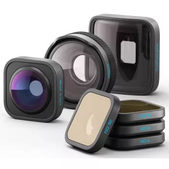GoPro HERO13 Black objektīvu komplekts: Ultra platleņķa, makro, anamorfais un ND filtri