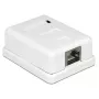 DeLOCK 86169 RJ-45 kontaktligzda, virsmas montāža, balta