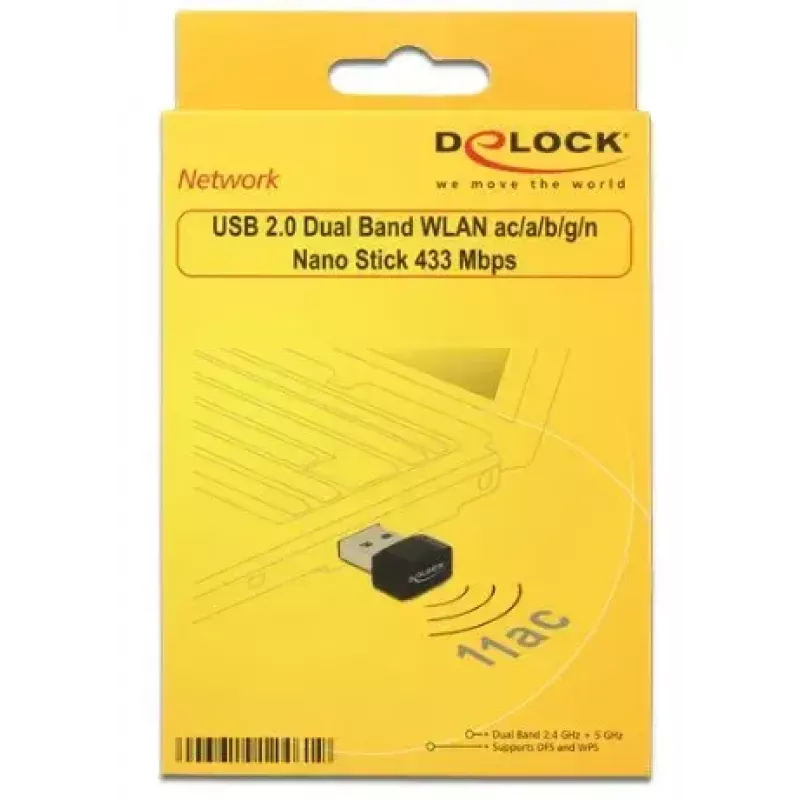 DeLOCK 12461 USB WLAN adapter 433 Mbit/s