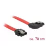 SATA kabelis DeLOCK 83970 0.7 m SATA 7-pin Melns Sarkans